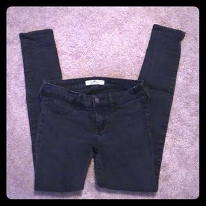 Black mid waist skinny jeans